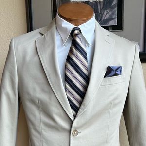 Banana Republic All Cotton Tan Jacket Size 38R Modern Fit